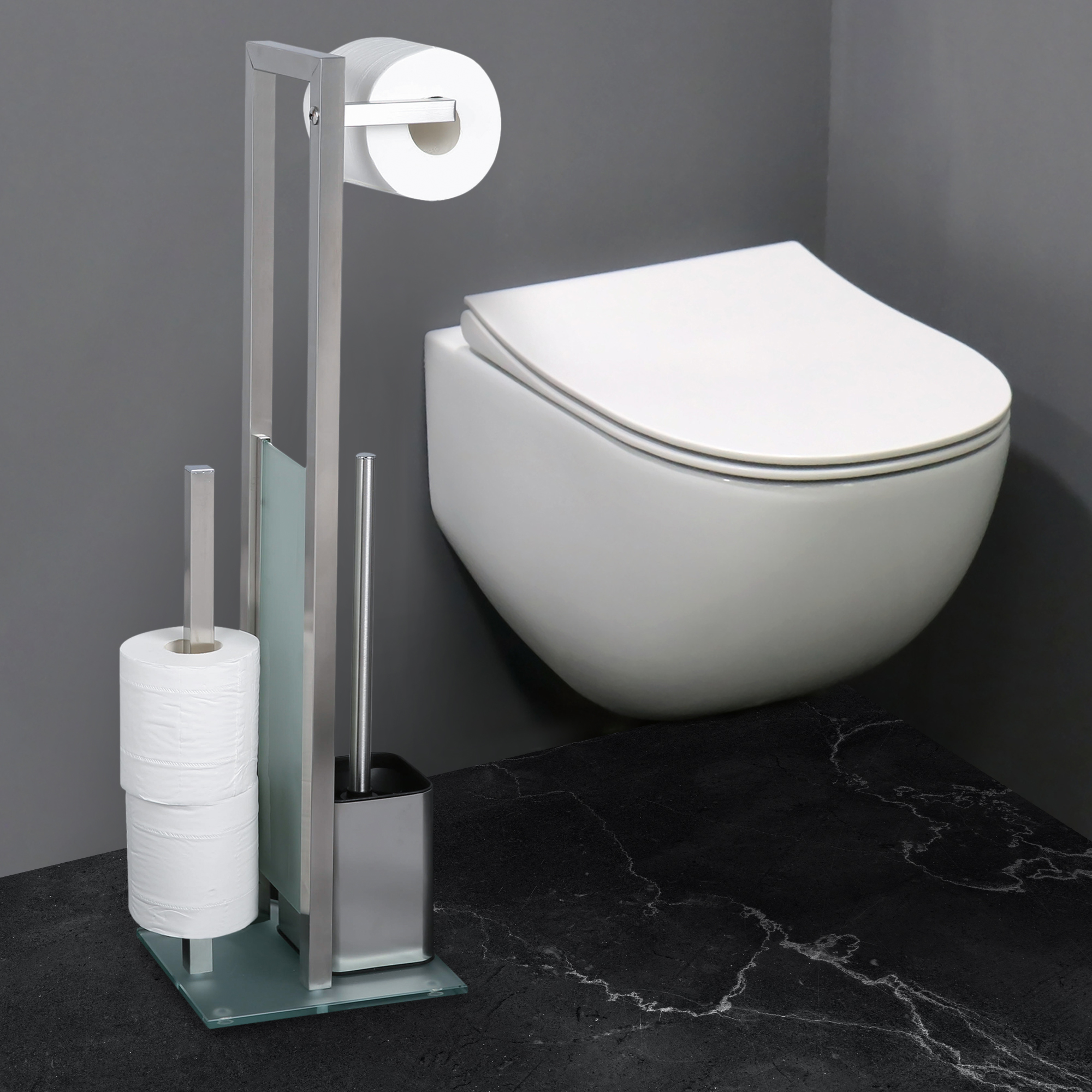WC Garnitur Klobürste eBay Klobürstenhalter Edaygo Edelstahl Toilettenbürste 